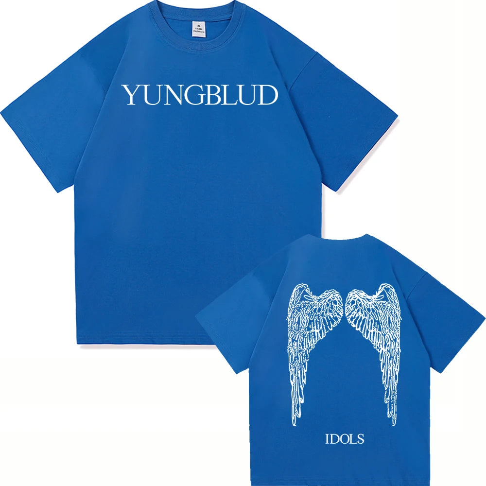 Yungblud Idols World Tour T Shirt New Fashion Men/Women Hip Hop Aesthetic Wings T-shirt High Quality Cool Cotton Tees Shirts