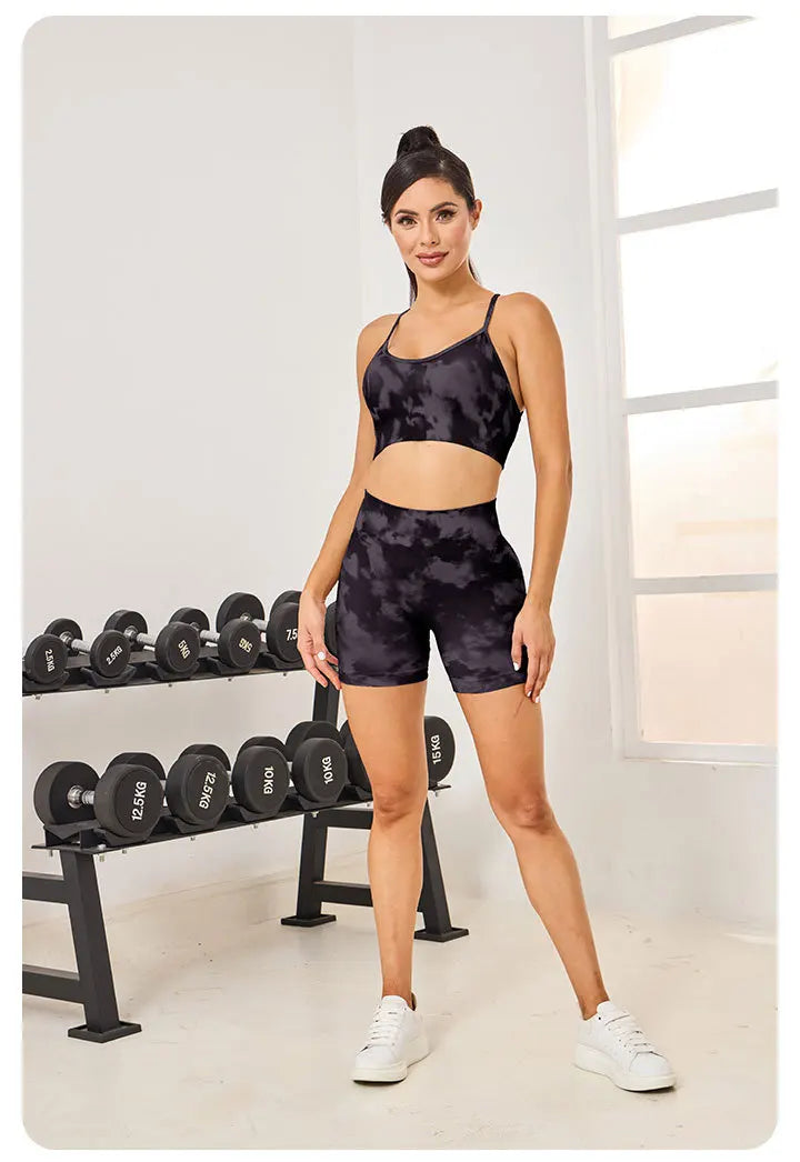 Darc Women Set Bra Wolves Gym Sports Shorts Mujer Fitness legging Push Up Running Yoga Elastic Quick-drying Suits Clothing