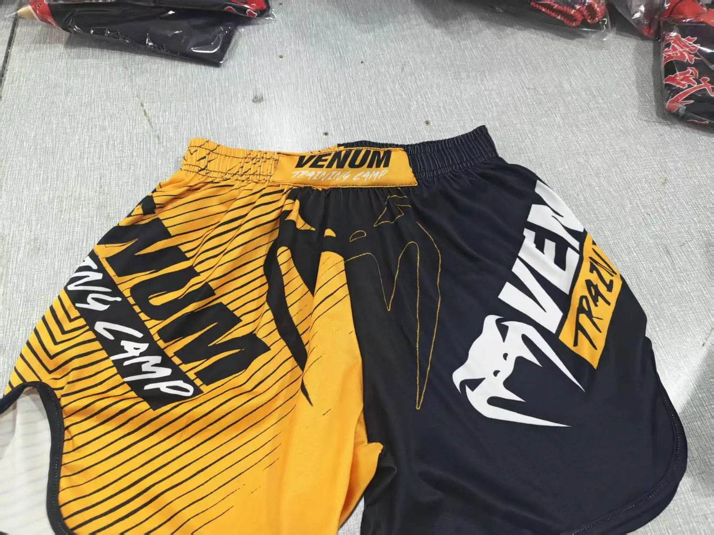 Free fighting and Boxing MuayThai Shirt shorts set Venom UFC Sets Quick-Drying Breathable Polyester Training T-Shirt Shorts set