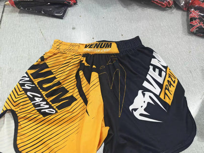 Free fighting and Boxing MuayThai Shirt shorts set Venom UFC Sets Quick-Drying Breathable Polyester Training T-Shirt Shorts set