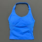 Histello Longline Strappy Top Women Sports Tank Halter Seamless Ruched Backless Gym Activewear Workout Yoga Fitness Tops