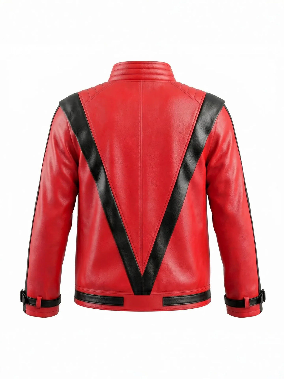 Adults Michael Red Faux Leather Jacket Pant Set Jackson Fashion Music Idol Character Creative Halloween Stage Performance Suits