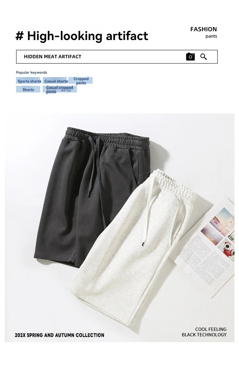 Ultra-thin Cotton Neutral Capris Comfortable Versatile For Outdoor Training Loose and Breathable Shorts For Sports