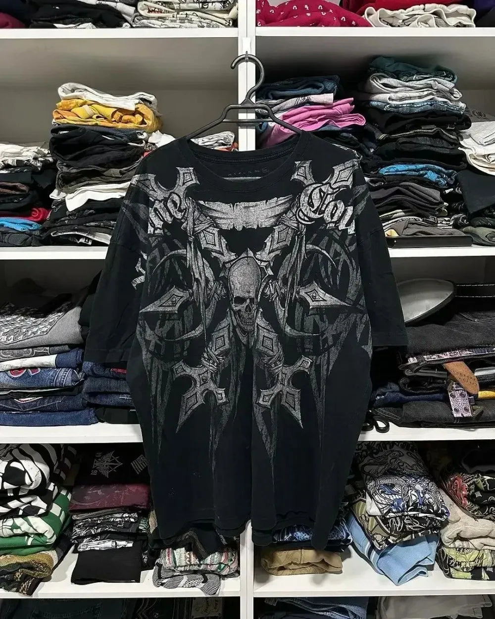 Summer New Men's Breathable Round Neck T-shirt Y2K Retro Clothing Punk Hip Hop Pattern Printed
