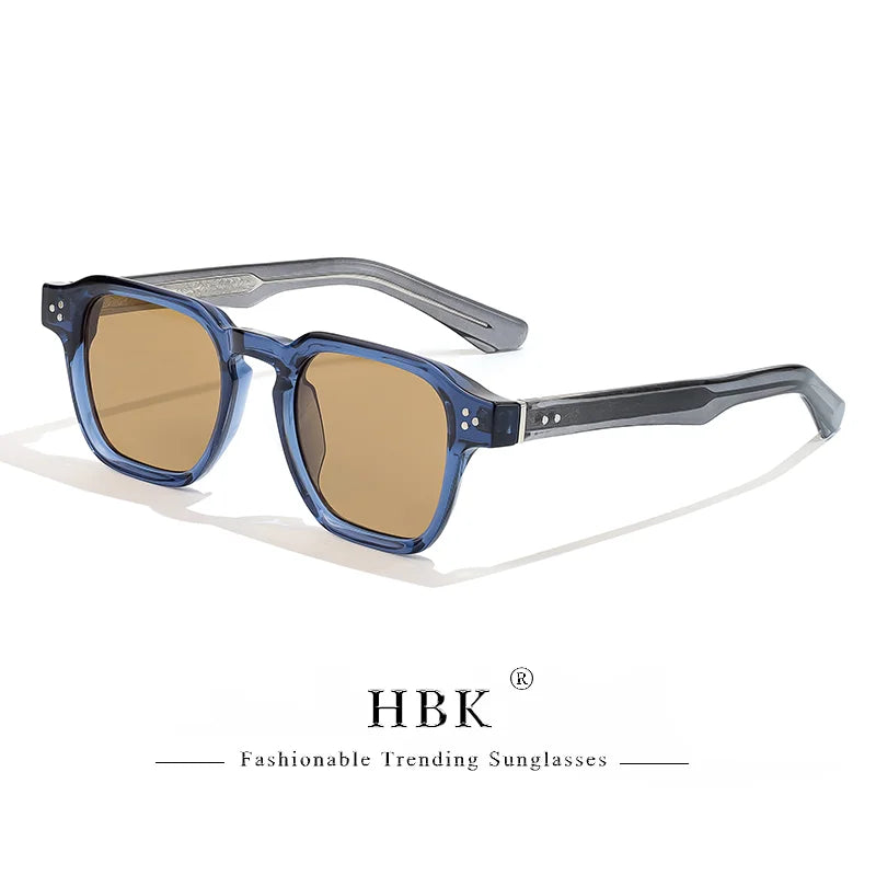 HBK New Fashion Sunglasses Men Vintage Square Gradient Sun Glasses Outdoor Sports Party Vacation Travel Driving Eyeglasses