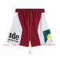 Latest Style RHUDE Men's  Casual Shorts Hip Hop Elastic Waist Drawstring Zip Pocket Summer Street Leisure Beach Shorts