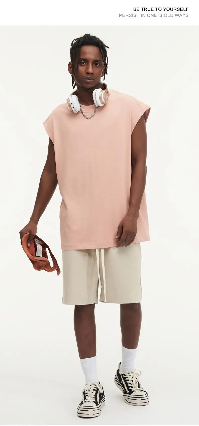 270gsm Summer Tank TopSleeveless T shirt 100% Cotton Solid Color Men Oversized Causal O-neck Basic T-shirt High Quality