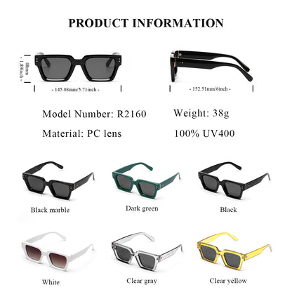 Profashions X Ruiao Luxury Premium Shades Designer Black Brand Sunglasses Men's Square