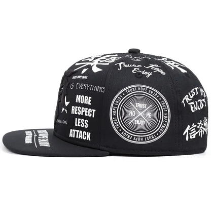 Fashionable Creative Baseball Hat T Graffiti Embroidery Street Hip Hop Hat Daily Casual Wear Sunshade Hat Flat Edge Hat