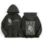 Darc Wolves Sport Zip Up Hoodies for Unisex Cotton Print Gothic Harajuku Jacket Hooded Sweatshirts Casual Manga Pullover