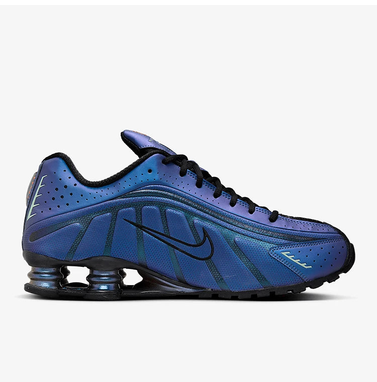 Nike genuine Shox R4 Men's Low-Top Shock-Absorbing Air Cushion Fashionable Running Shoes HQ3446-001