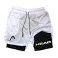 Anime Berserk Head Running Shorts Fitness Gym Training 2 in 1 Sports Quick Dry Workout Jogging Double Deck Summer