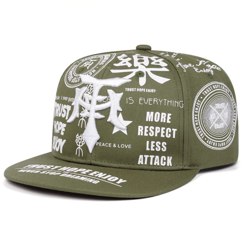 Fashionable Creative Baseball Hat T Graffiti Embroidery Street Hip Hop Hat Daily Casual Wear Sunshade Hat Flat Edge Hat