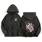 Darc Wolves Sport Zip Up Hoodies for Unisex Cotton Print Gothic Harajuku Jacket Hooded Sweatshirts Casual Manga Pullover