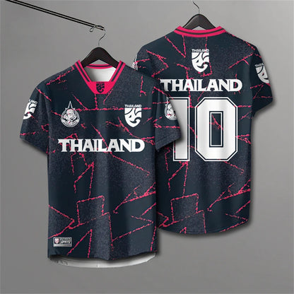 Elephant Thailand 3D Printed Rugby Collar Short Sleeve Summer Street T Shirt Man High Quality Oversized Breathable