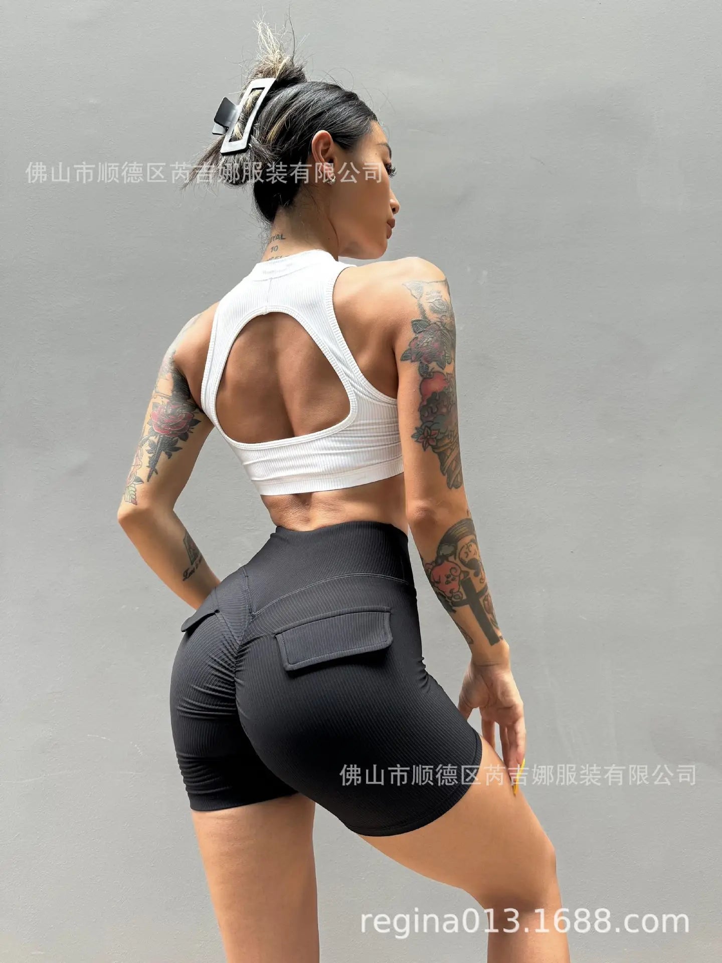 Wolf Head Fitness Yoga Bra Underwear Women's Sports Running Shock-proof Quick-drying Vest Sexy Backless