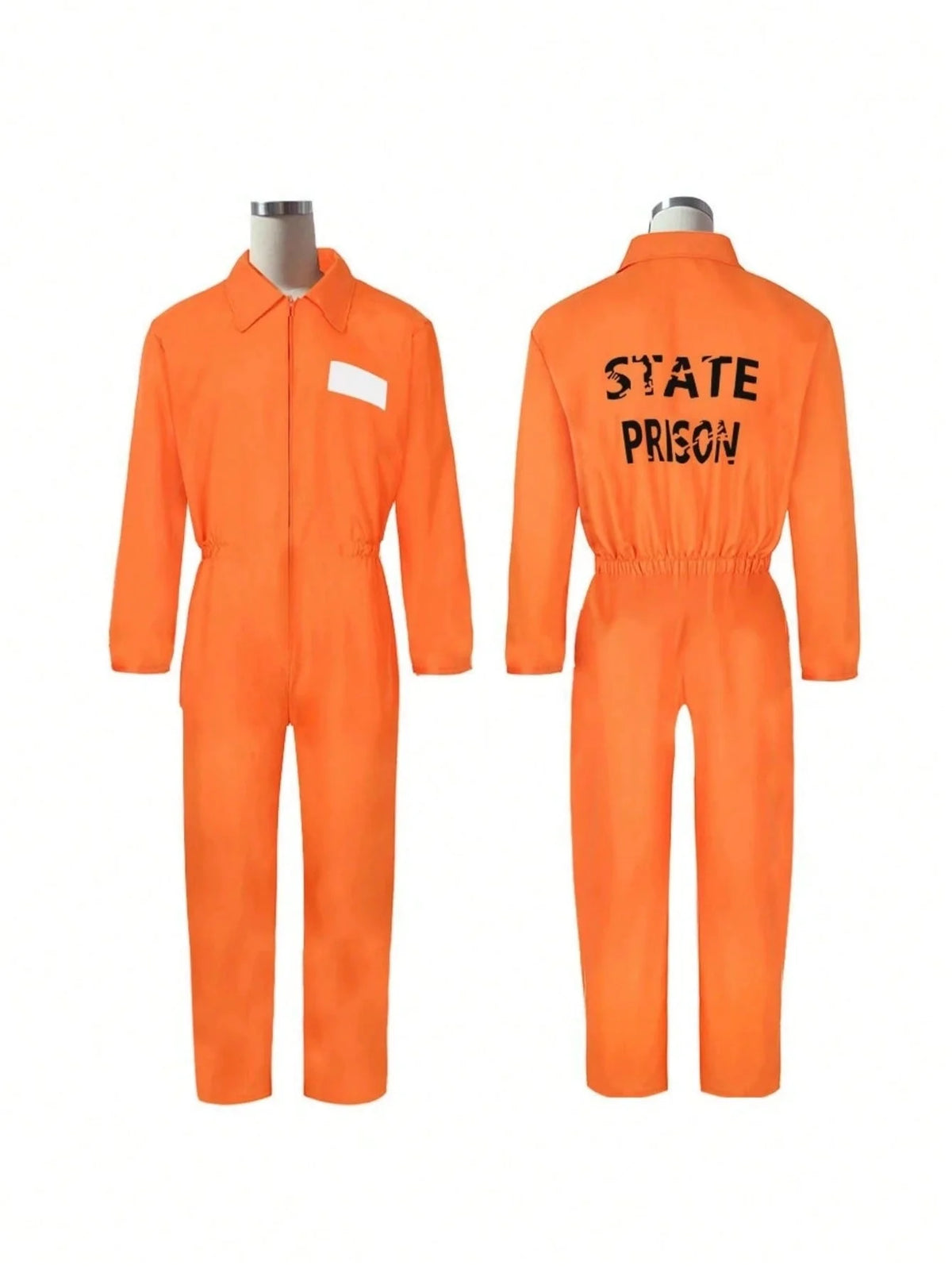 Halloween Costume Orange Prisoner Uniform Guard Set Adult Prisoner Costume Party Stage Cosplay Attire