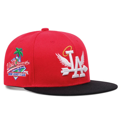 Baseball Hat LA Wings Embroidered Hip Hop Hat Outdoor Daily Leisure Sunshade Hat Male Female Flat Edge Mesh Hat