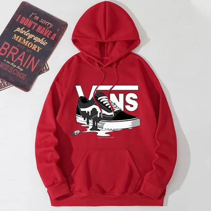 New Hip Hop Clothes Print Hoodie Men Long Sleeve Fleece Sweatshirt Vintage Rock Band Streetwear