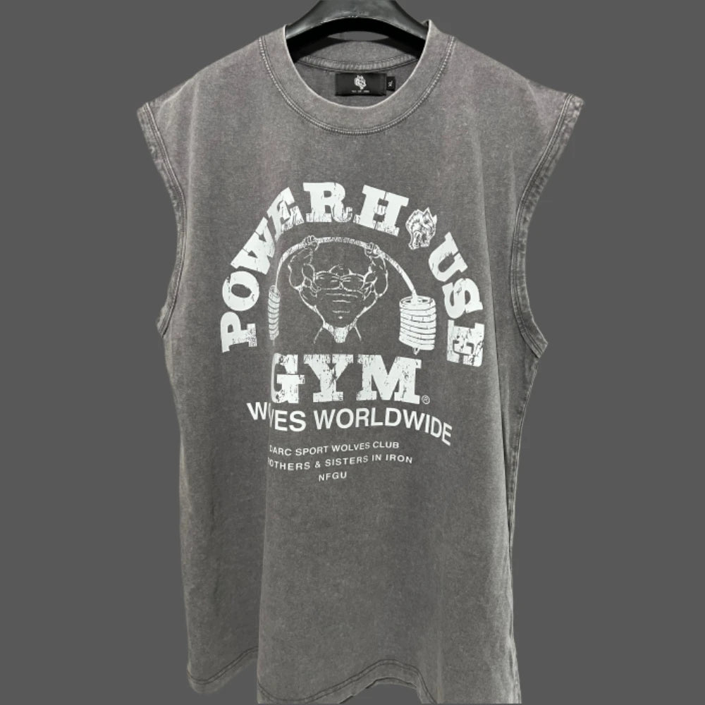 Profashions Cotton Men's Washed Cotton Tank Top Gym Sleeveless