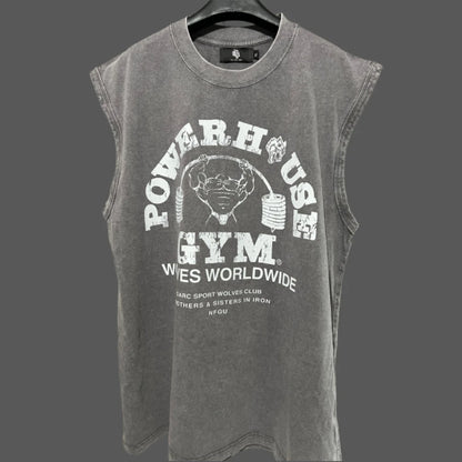 Profashions Cotton Men's Washed Cotton Tank Top Gym Sleeveless
