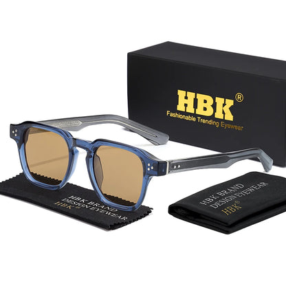 HBK New Fashion Sunglasses Men Vintage Square Gradient Sun Glasses Outdoor Sports Party Vacation Travel Driving Eyeglasses