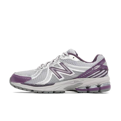 New Balance 860 v2 Y2K Unisex Low-Top Running Shoes – Silver/Purple, Retro Millennium Mesh, Comfortable & Breathable ML860PP2