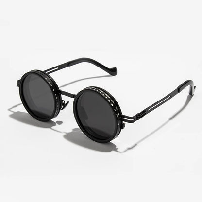 Polarized ND9 Adjustable Dimming Sun Glasses Men Women Round Sunglasses Retro Punk Men's Fishing Eyeglasses Outdoor Shades UV400