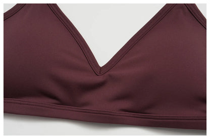 Sporty Woman Top New Brushed Yoga Wear For Women Halter Neck Bra Shockproof Quick-dry Summer Women Underwear Gym Clothes Woman