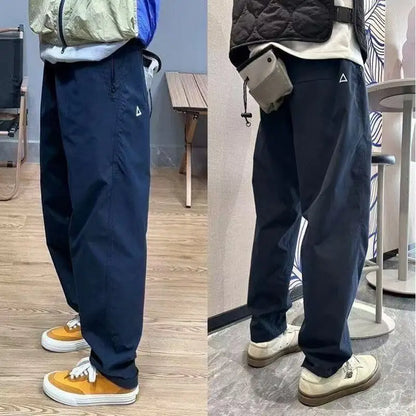 Summer Thin Cargo Pants Men Casual Tapered Trousers with Zipper Pockets Quick Dry Streetwear Pants for Outdoor Daily Wear S-3XL