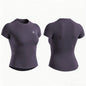 Women Bum Shaping Tee Seamless Short Sleeve Tops Gym Workout Running T-Shirts Fitness Activewear Athletic Shirts