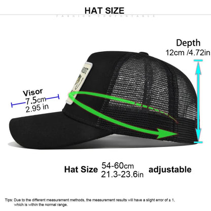 Man hat High Quality Fishing Cartoon Snapback Baseball Cap Hip Hop Dad Mesh Hat Trucker Hat Outdoor Sports Cycling Travel SunHat