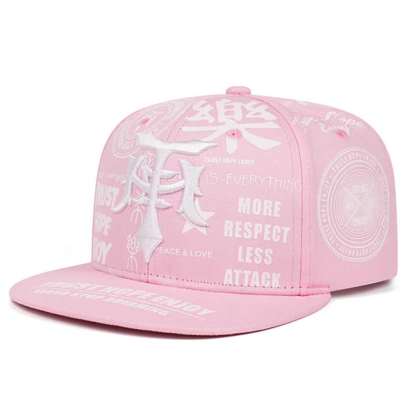 Fashionable Creative Baseball Hat T Graffiti Embroidery Street Hip Hop Hat Daily Casual Wear Sunshade Hat Flat Edge Hat