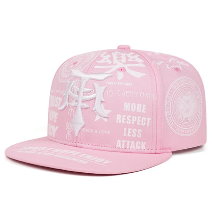 Fashionable Creative Baseball Hat T Graffiti Embroidery Street Hip Hop Hat Daily Casual Wear Sunshade Hat Flat Edge Hat