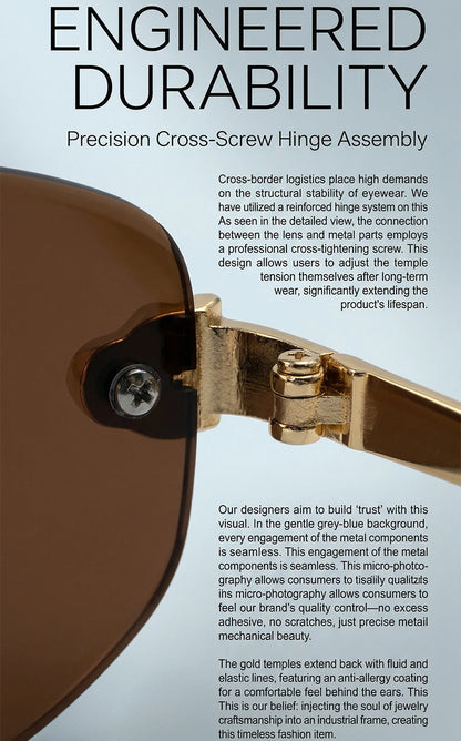 Vintage Rimless Oval Punk Sunglasses Men Luxury Designer Leopard Head Frameless Sun Glasses Hip Hop Outdoor Shades Eyewear