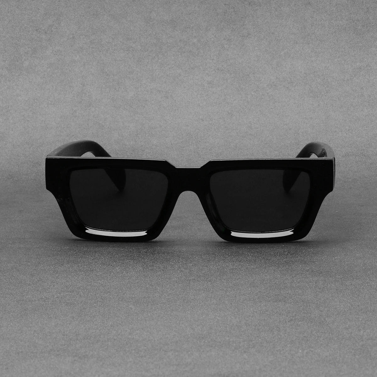 Ruiao fashion black small rectangular thick frame sunglasses for men and women rectangular summer wear shades