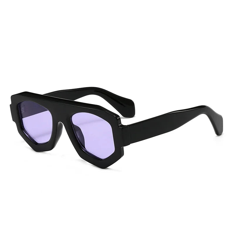irregular square candy color sunglasses for women new fashion black yellow sun glasses