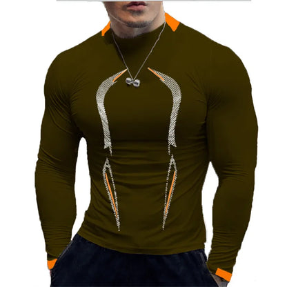 Summer Outdoor Long Sleeve T-Shirt Men 2024 New Quick Dry Breathable Air Conditioning Outdoor Sun Protection Running Outer Wear