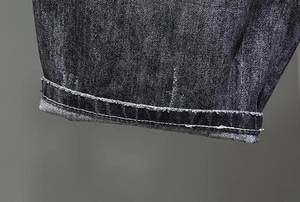 Men's Short Jeans Pants Black Gray Ripped Male Denim Shorts Designer Buttons Popular Emo New in Stretchable Wih Zipper Original