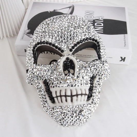 New Rhinestone Masquerade Mask Halloween Party Fashion Shiny Bling Mask Women Men Unisex Cosplay Prop Stage Performance Adult
