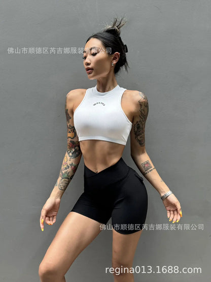 Wolf Head Fitness Yoga Bra Underwear Women's Sports Running Shock-proof Quick-drying Vest Sexy Backless