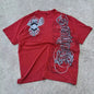 Southpole Y2K Vintage Cotton Graphic Tee Distressed Oversized Unisex T-Shirt with Gothic Print Streetwear Retro Soft Shirt Man