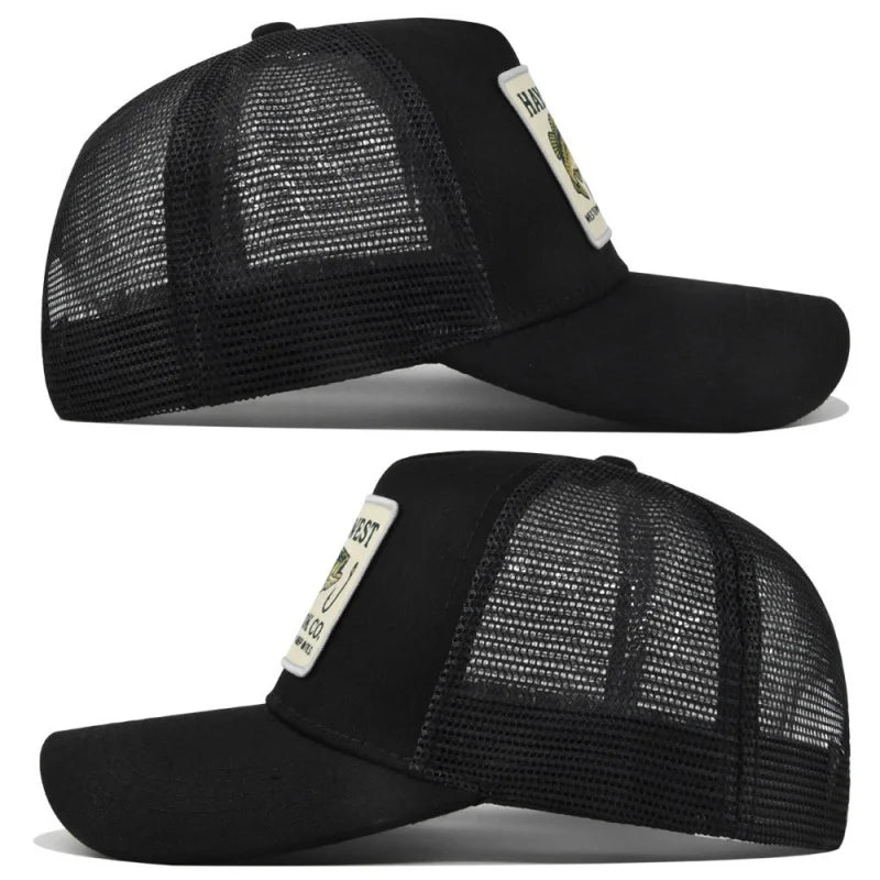 Man hat High Quality Fishing Cartoon Snapback Baseball Cap Hip Hop Dad Mesh Hat Trucker Hat Outdoor Sports Cycling Travel SunHat