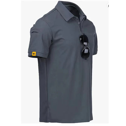 Men Summer Quick Dry T-shirt Breathable Pullover Climbing Tees Casual Cargo Shirts