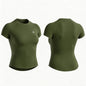 Women Bum Shaping Tee Seamless Short Sleeve Tops Gym Workout Running T-Shirts Fitness Activewear Athletic Shirts