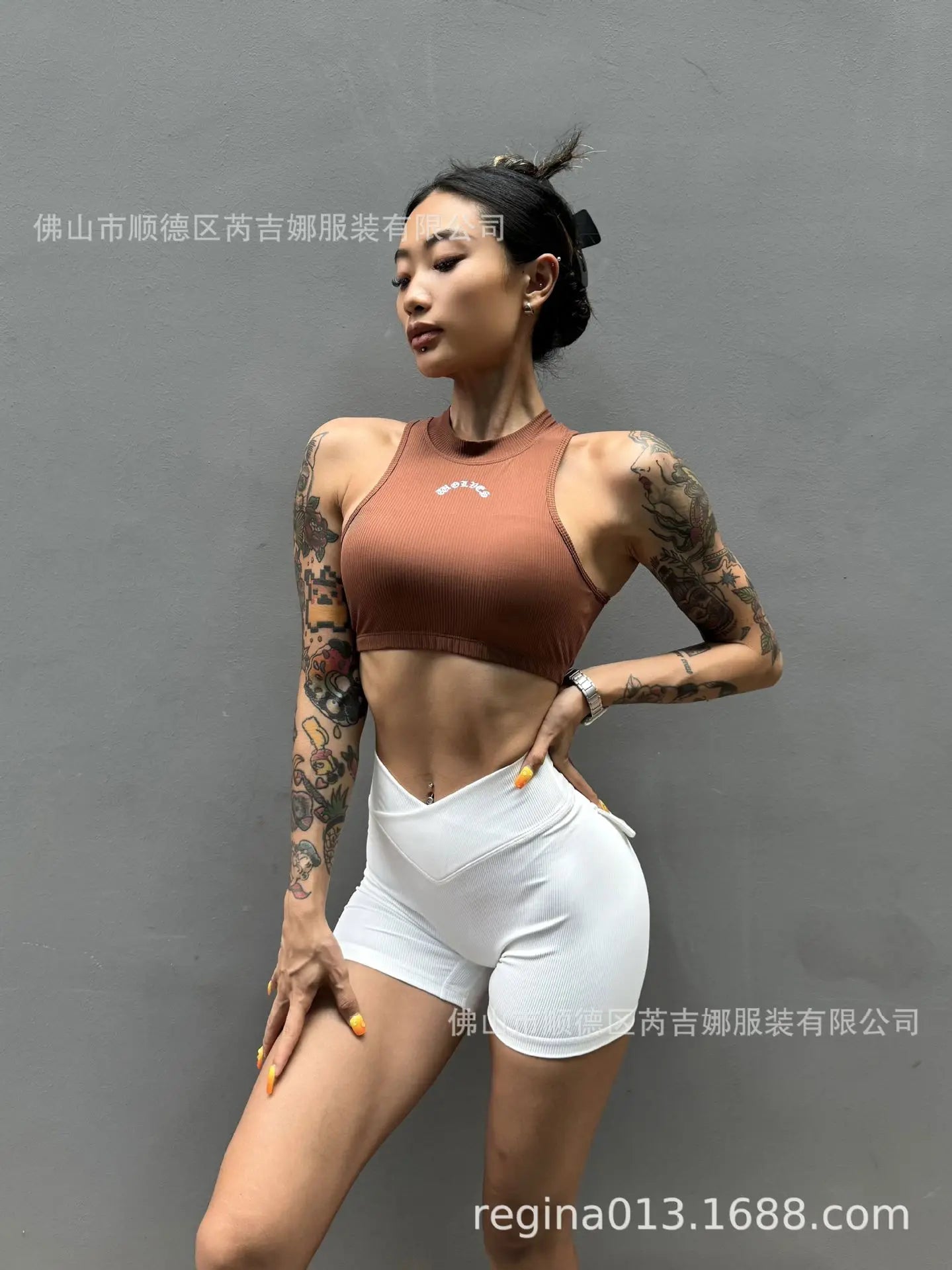Wolf Head Fitness Yoga Bra Underwear Women's Sports Running Shock-proof Quick-drying Vest Sexy Backless