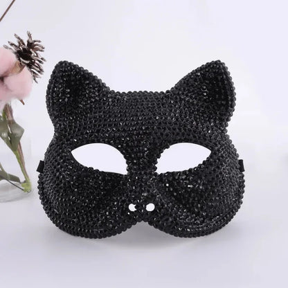 New Rhinestone Masquerade Mask Halloween Party Fashion Shiny Bling Mask Women Men Unisex Cosplay Prop Stage Performance Adult