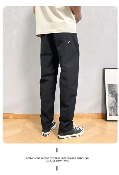 Summer Thin Cargo Pants Men Casual Tapered Trousers with Zipper Pockets Quick Dry Streetwear Pants for Outdoor Daily Wear S-3XL