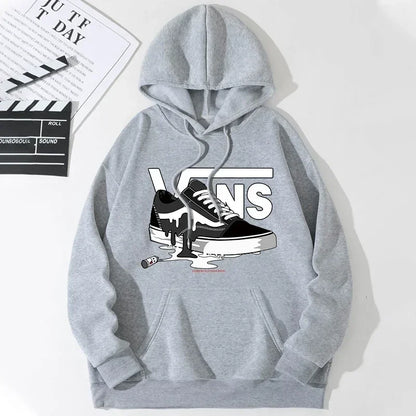 New Hip Hop Clothes Print Hoodie Men Long Sleeve Fleece Sweatshirt Vintage Rock Band Streetwear