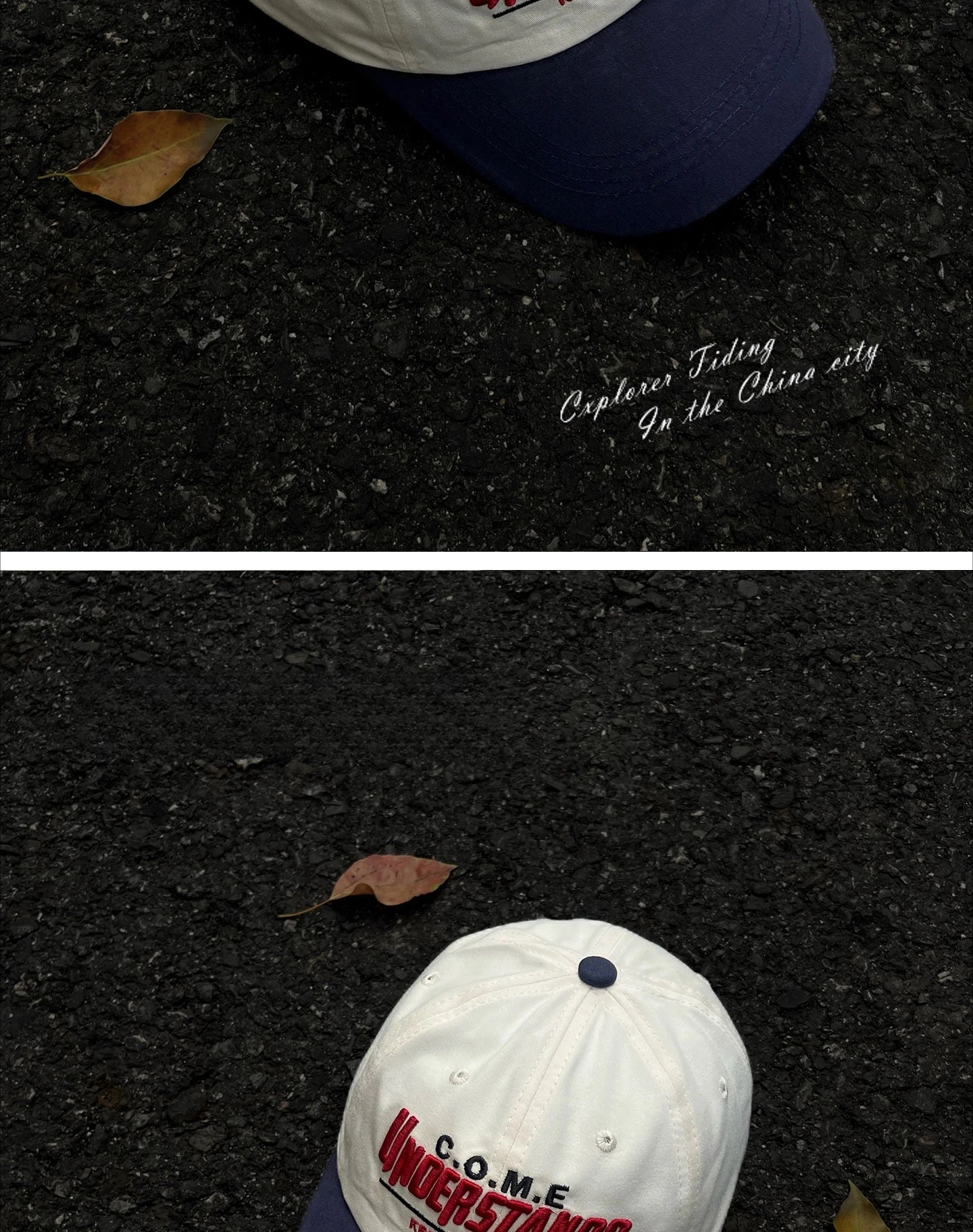Street Color Blocked Duck Tongue Hat Looks Small, soft Top, wide Brim, deep Top, letter Baseball Cap for Men and Women